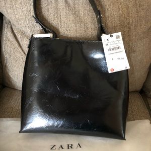 Black Zara over the shoulder purse